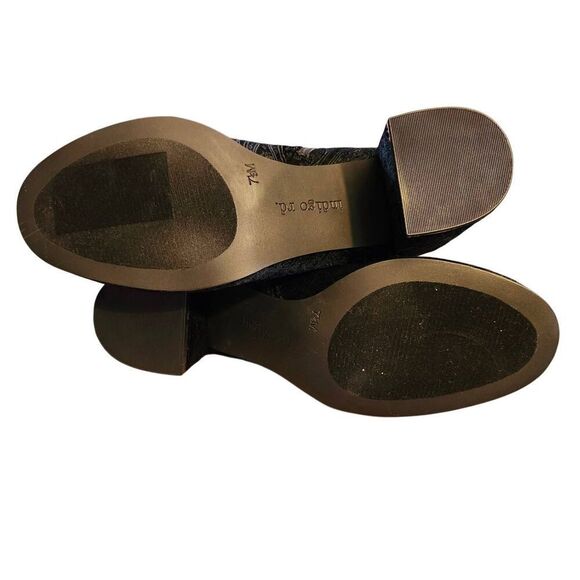 INDIGO RD NWT BOOTS BOOTIES SHOES BLACK SIDE ZIP SUEDE FEEL SZ 7.5 - Picture 4 of 4